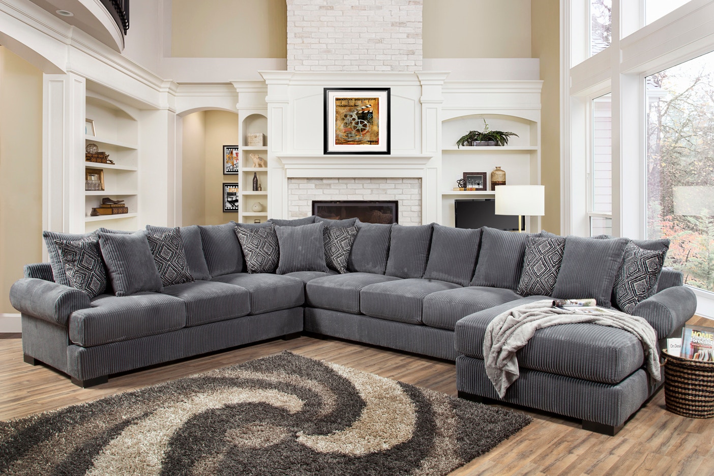 Large on sale grey sectional